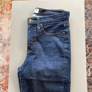 JCrew Womens 9” rise Womens Tall Dark denim
